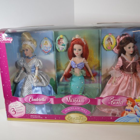 Disney Other Disney Princess Brass Key Keepsakes Porcelain Dolls